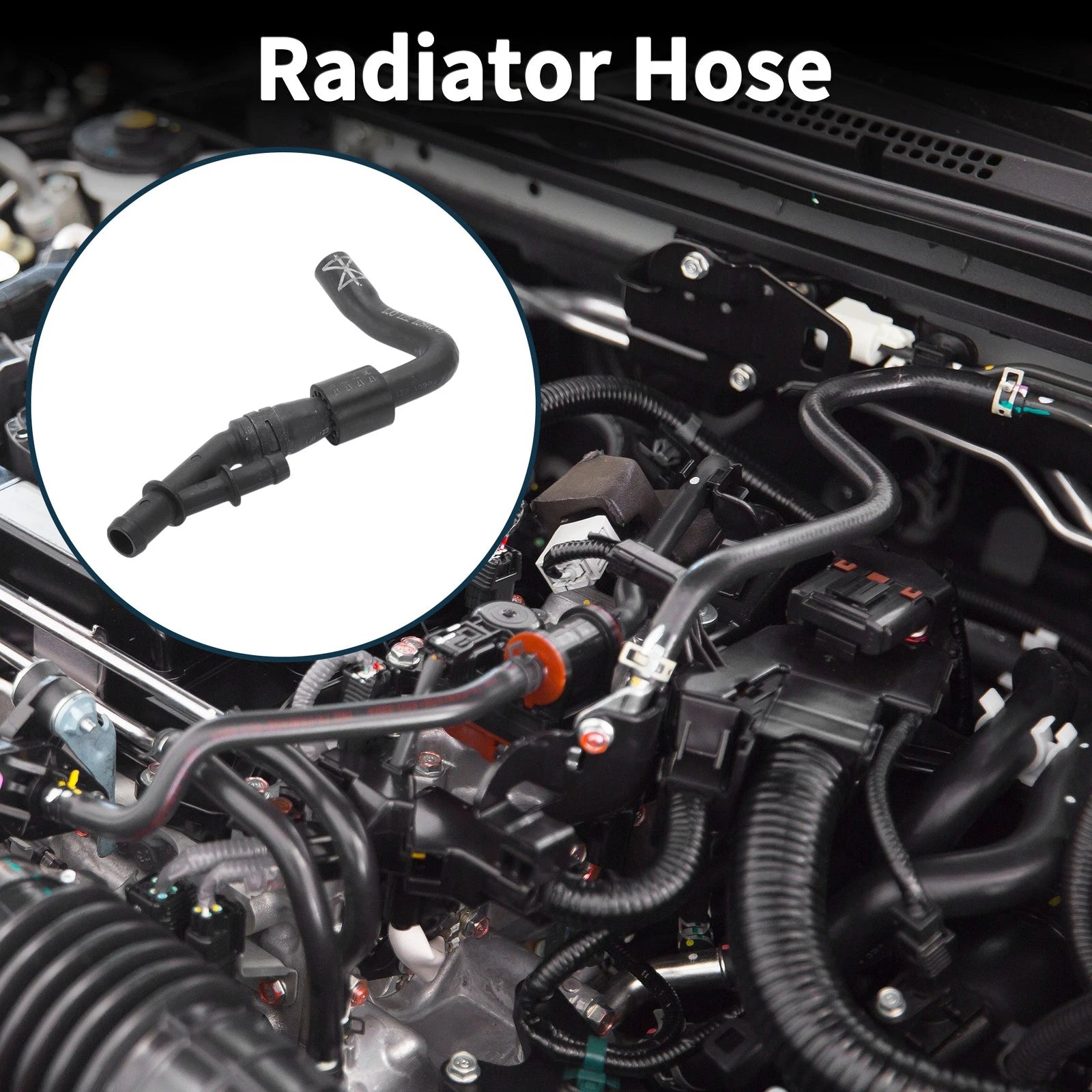 Radiator Hose Coolant Tubes for Volkswagen Jetta (2003–2005) Rubber Black