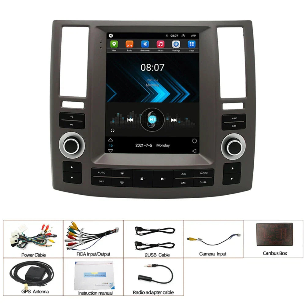 9.7'' Carplay Stereo Radio GPS for Infiniti FX35 FX45 (2006-2008)
