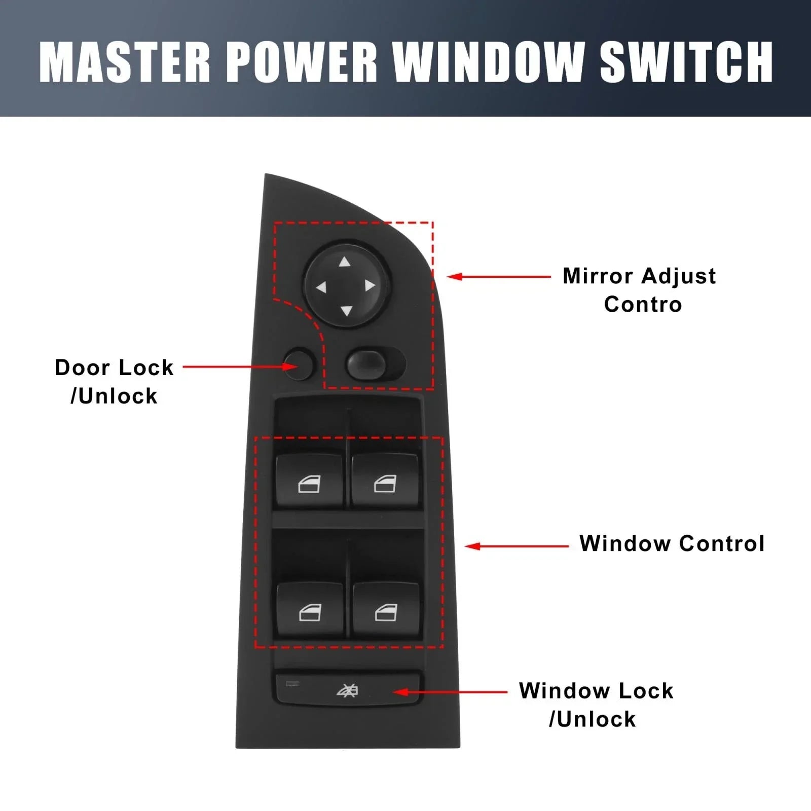 Driver Side Power Window Switch for BMW 328i (2007-2011)