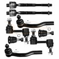 Set of 8 Front Ball Joints Tie Rods Sway Bar Links for Nissan Titan (2004–2015)