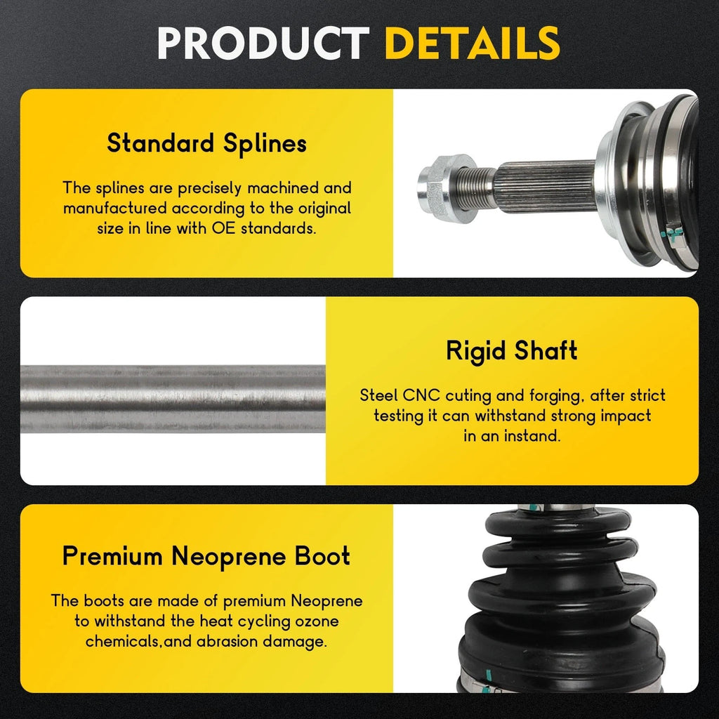 CV Axle Assembly Front Passenger Side for Toyota Prius C (2012–2019)