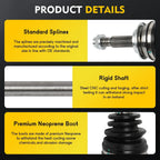 CV Axle Assembly Front Passenger Side for Toyota Prius C (2012–2019)