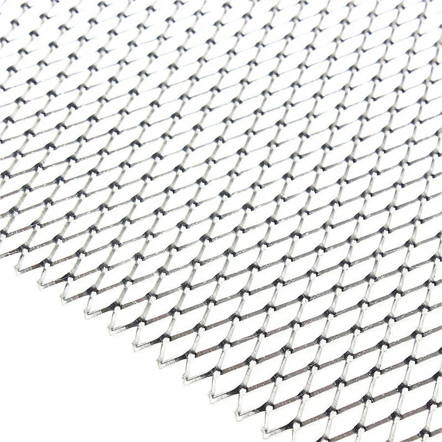 Silver Aluminium Racing Grille Mesh Vent for Universal Car 100x33cm