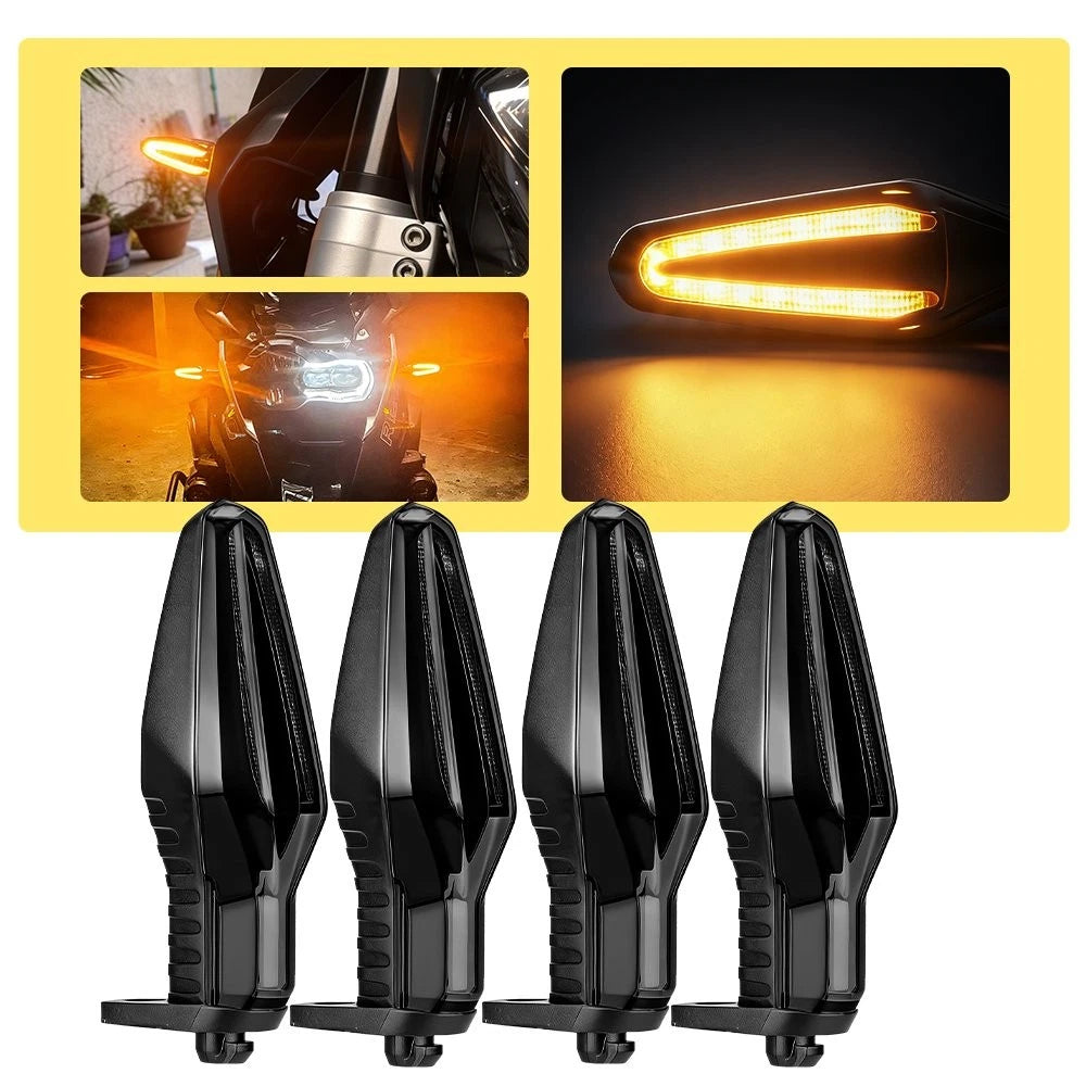 4X Front LED Turn Signal Lights for BMW G310R G310GS (2021–2025) Smoked