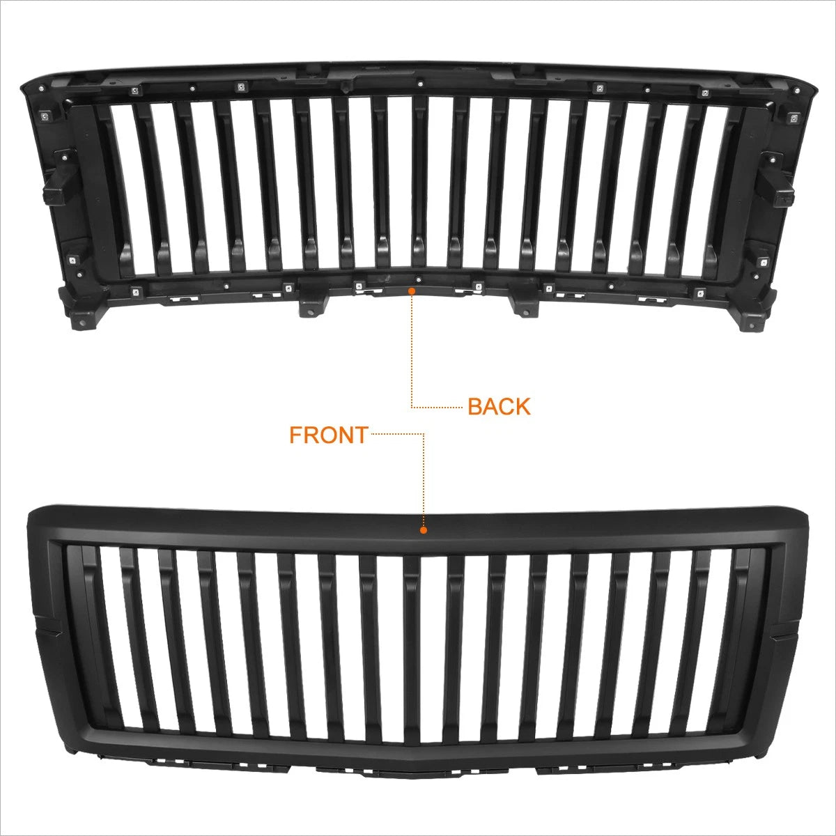 Front Bumper Grille Frame Assembly for Chevy Silverado 1500 (2014–2015)