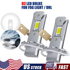 AUXITO H3 LED Fog Light Bulbs 6500K Xenon Conversion (EAX V)