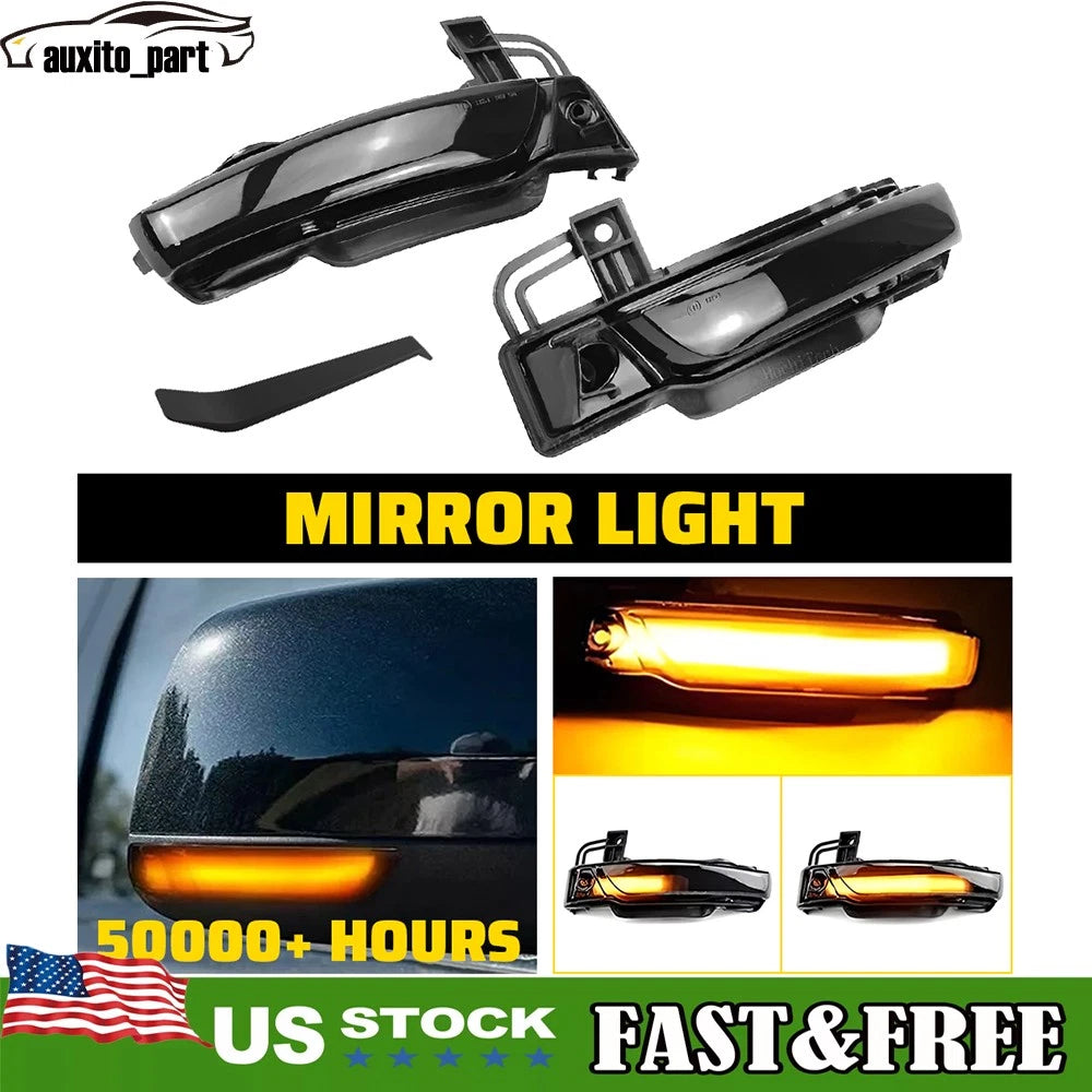 2X LED Dynamic Side Mirror Signal Lights for Dodge Durango (2011â2023)
