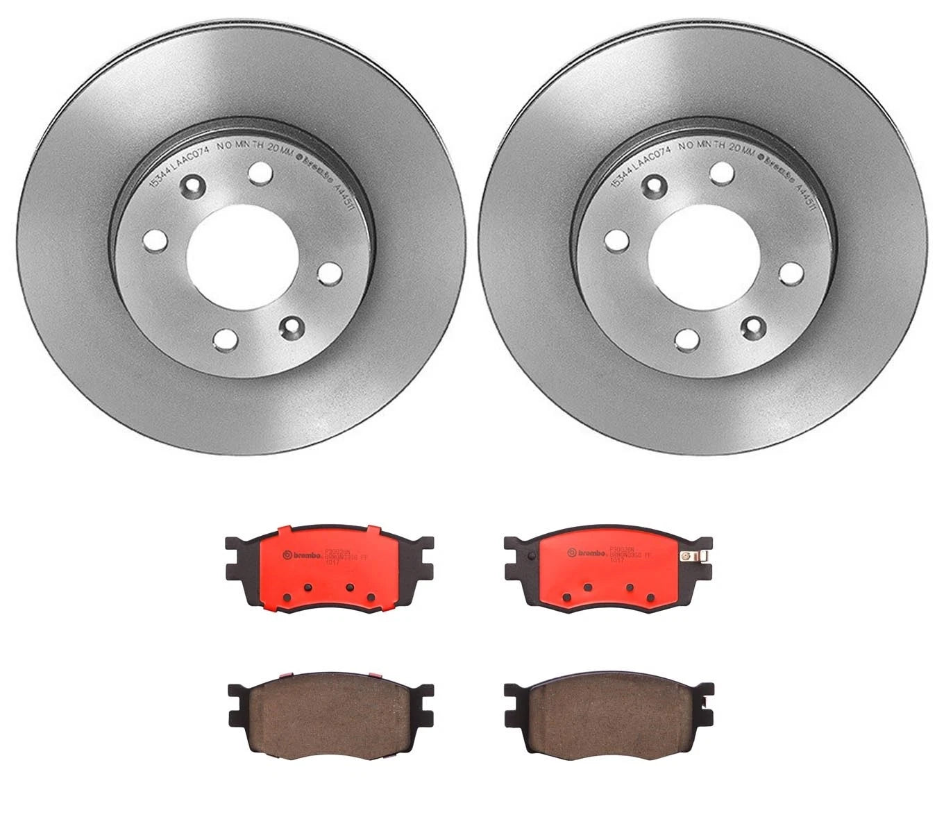 Brembo Front Brake Kit for Hyundai Accent, Kia Rio, Rio5 (All Years)