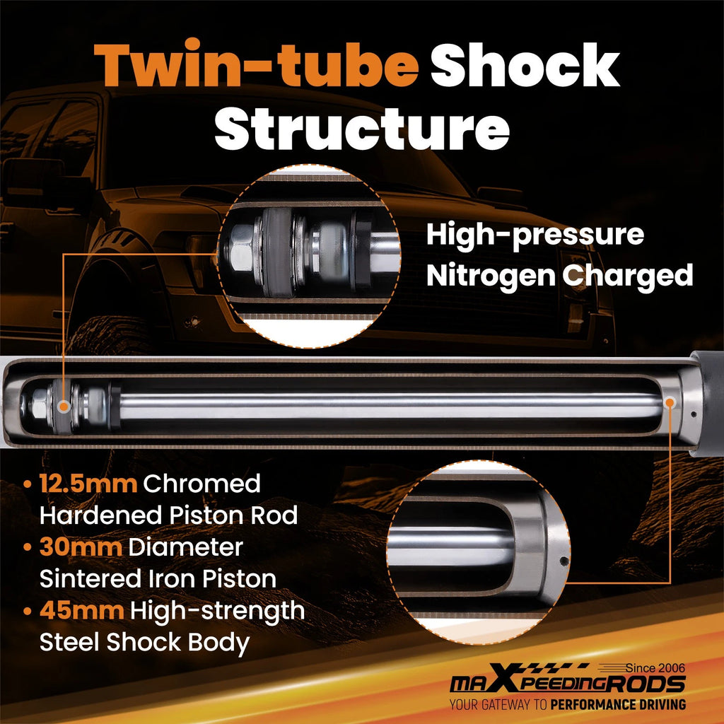 Gas Charged Lowering Shocks for Dodge Ram 1500 (1994-2002) 0-3" Drop