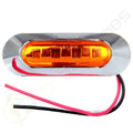 6x LED Amber Lens Sealed Light Bar Clearance Side Marker Waterproof