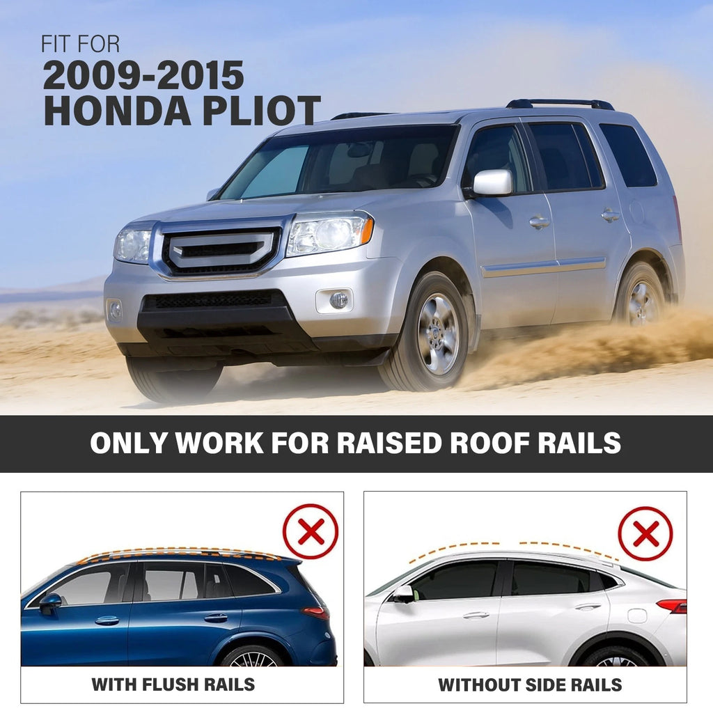 Set of 2 Roof Rack Cross Bars for Honda Pilot (2009–2015)