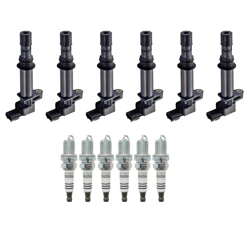6X Ignition Coils + 6X Spark Plugs for Dodge Ram 1500, Jeep Liberty (2002–2008)