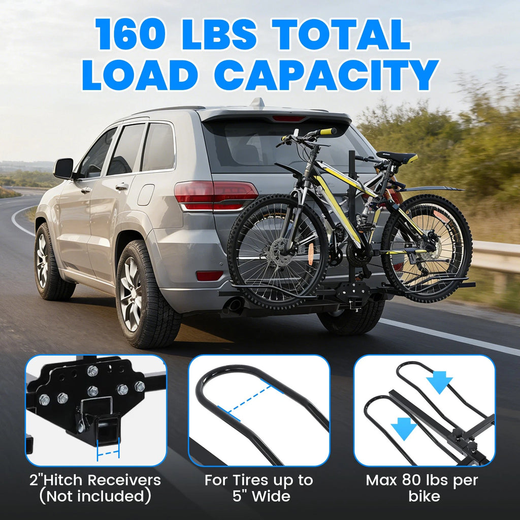 2X Foldable Bike Rack for Electric Bicycle (Fat Tire)