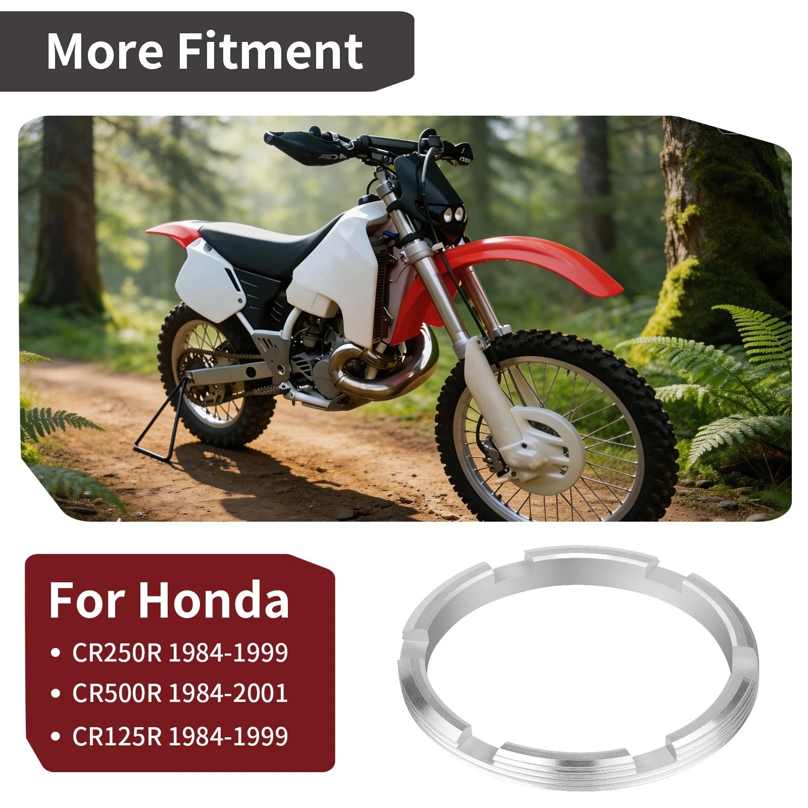 Rear Wheel Bearing Retainer for Honda CR125R CR250R CR500R (1984–1999) 41231-KZ4-000