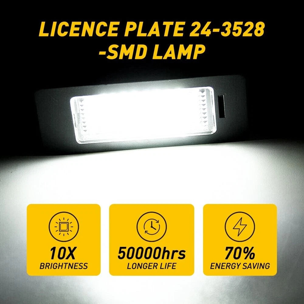 2X LED License Plate Light Bulbs for BMW E90 E92 E60 E61 (2007-2013)