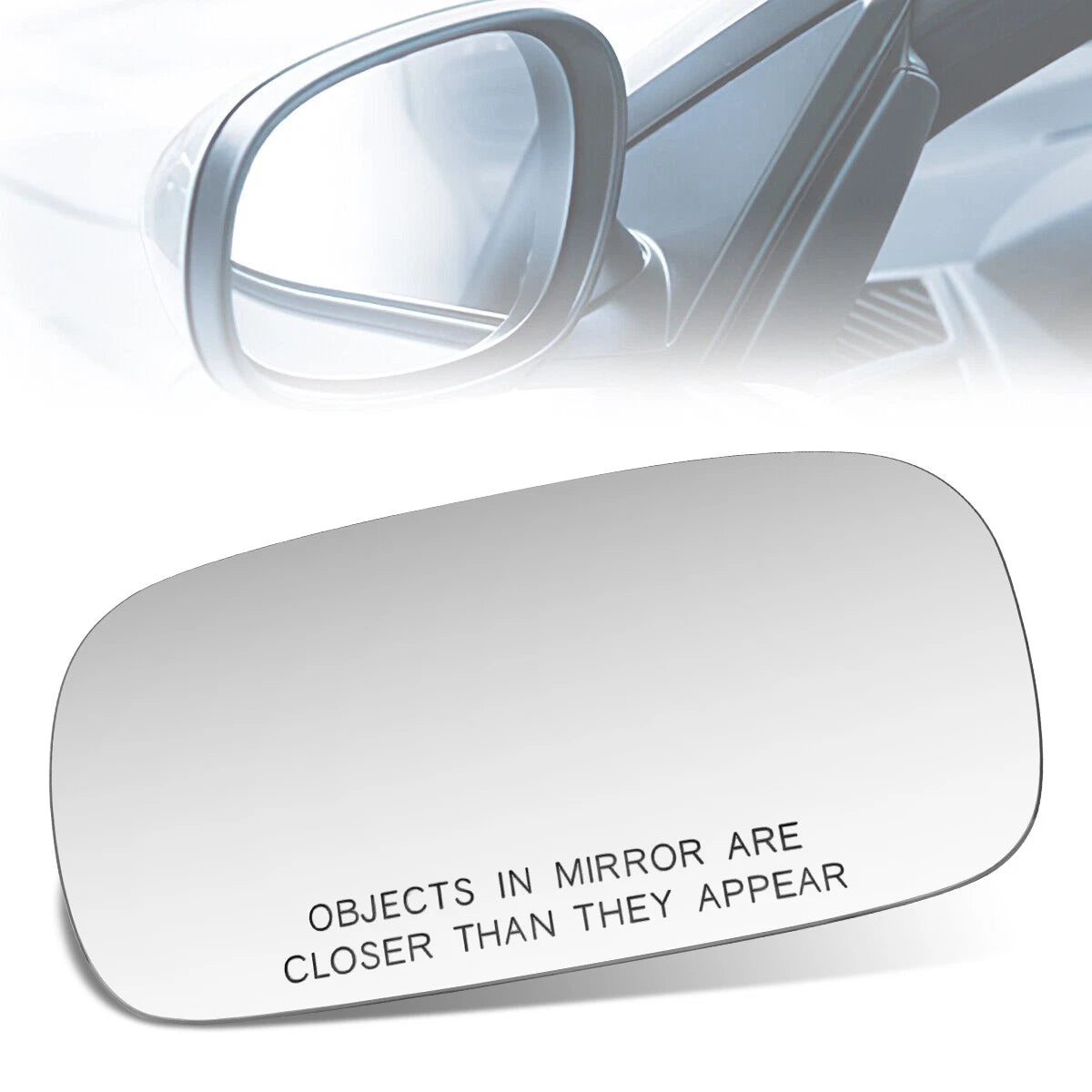 Side Door Mirror Glass for Pontiac Bonneville (1992–1999) Right Convex Lens