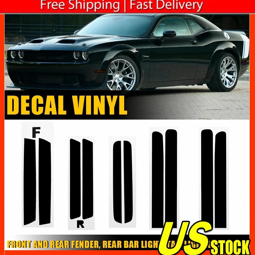 Tail Light Side Marker Smoke Overlay for Challenger (2015â2023)