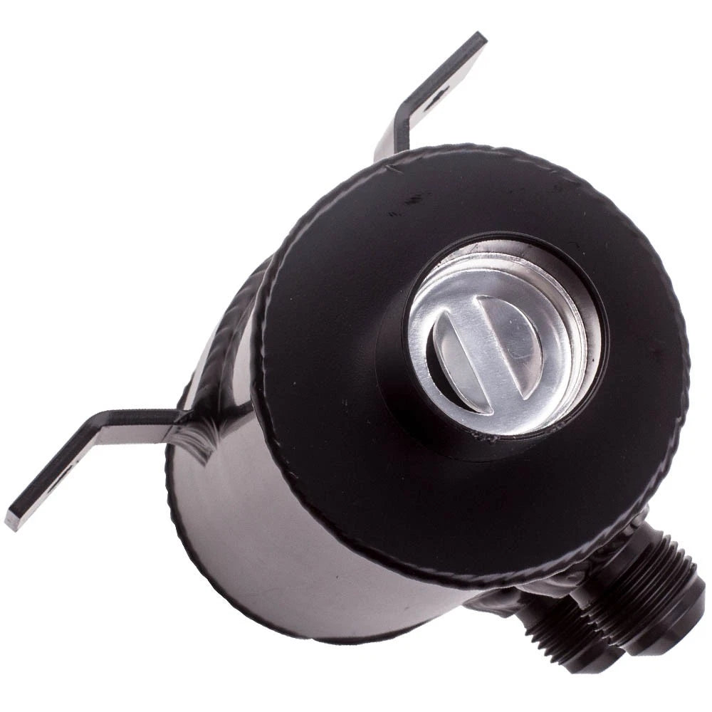 Oil Catch Can with Chrome Breather Filter for Universal Applications (0.75L)