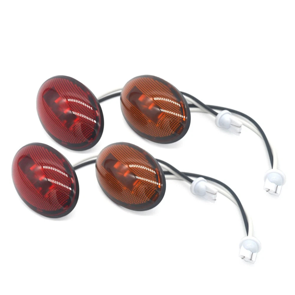 3 LED Oval Side Marker Lights for Truck Bus Trailer Lorry Camper