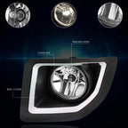 Set of 2 Clear Lens Bumper Fog Lights for GMC Sierra 2500HD/3500HD (2015–2016)