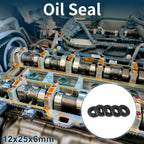 Set of 5 Oil Seal Rotary Shaft Seal NBR Rubber 12x25x6mm for Various Models