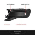 Right Rear Bumper End Caps for Ford Ranger (2019–2023) - Black, Parking Sensor Holes