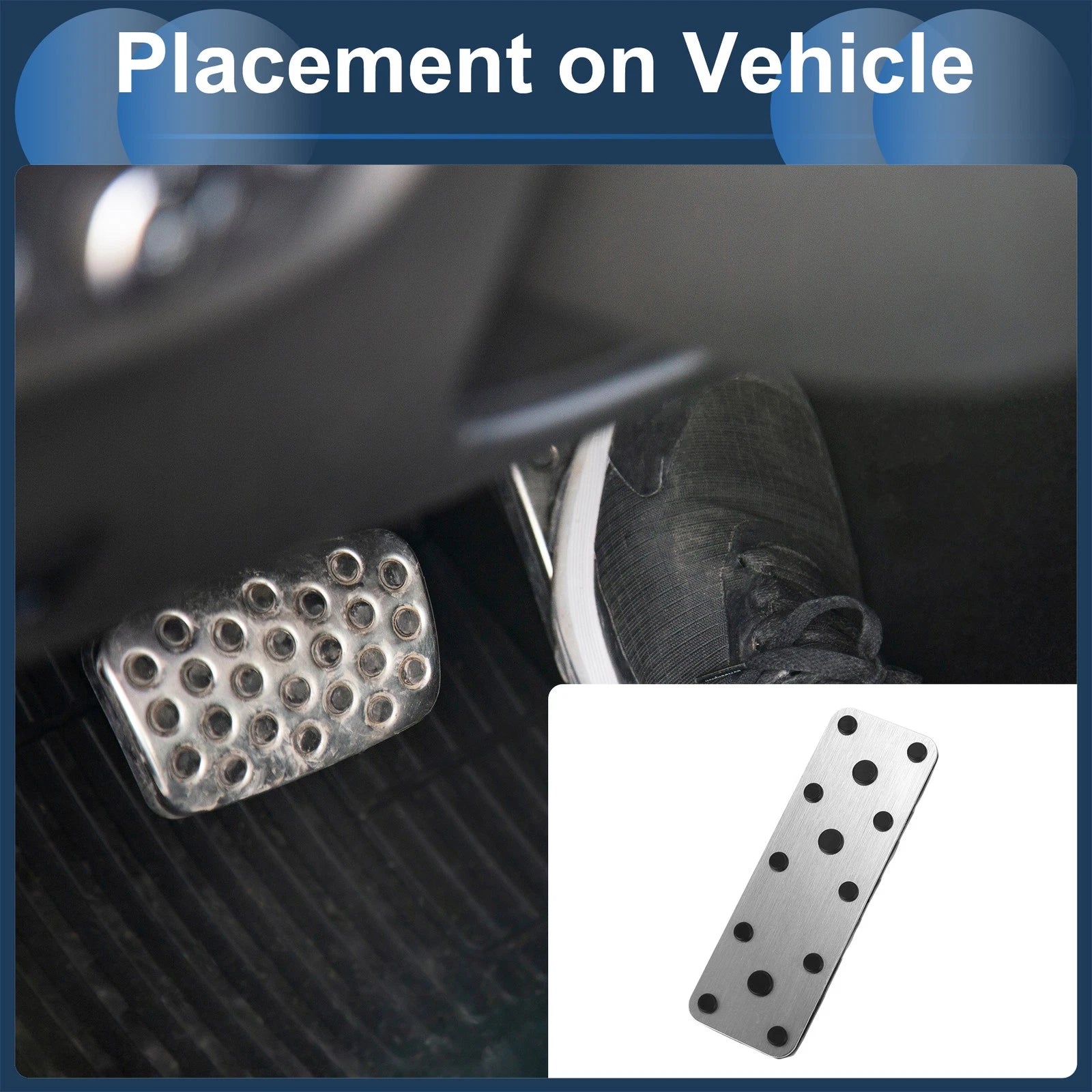 Footrest Pedals Cover for Subaru Forester (2003–2005) Aluminum Alloy Silver