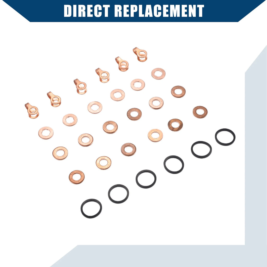 Set of 4 Fuel Injector Seal Installation Kit for Dodge 12v 4BT 6BT 5.9L (1991–1998)