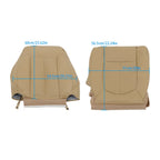 Set of 2 Tan Leather Seat Covers for Ford F250 F350 Lariat (2011–2016)