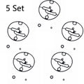 Set of 5 Carburetor Float Bowl Gaskets for B & Stratton (698781, 796184)