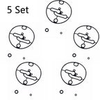 Set of 5 Carburetor Float Bowl Gaskets for B & Stratton (698781, 796184)