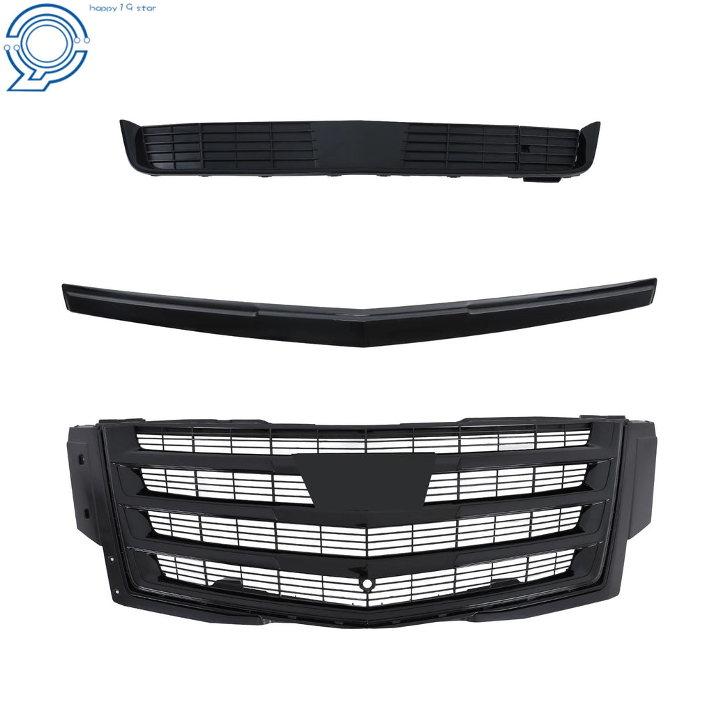Front Mesh Gloss Black Grille for Cadillac Escalade (2015-2020)