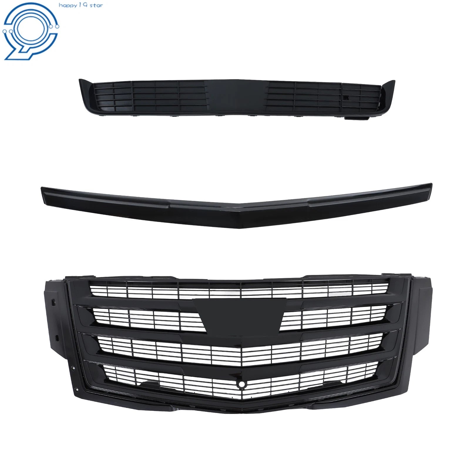Front Mesh Gloss Black Grille for Cadillac Escalade (2015-2020)