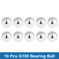 Set of 10 Precision 17.0mm Steel Ball Bearings G100