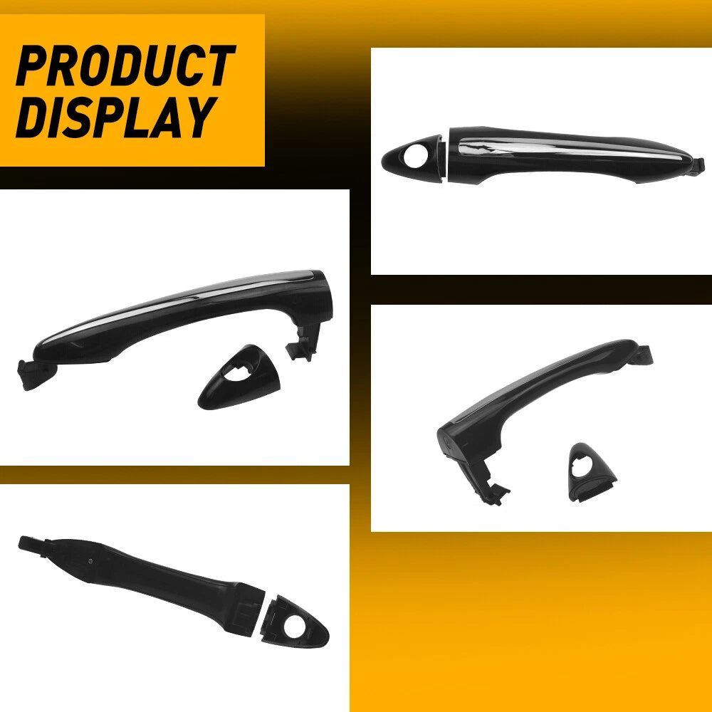 Exterior Door Handle for Kia Forte (2010-2018) Black Rear Left Driver Side