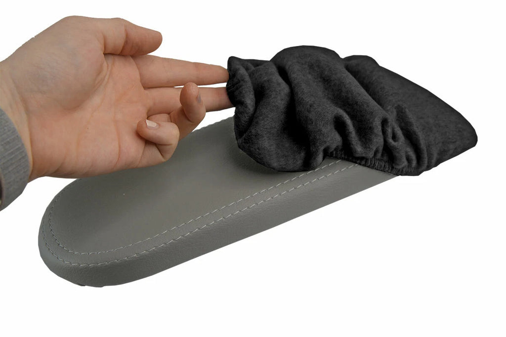 Fleece Console Lid Armrest Cover for VW Jetta Vento (1999–2004) Black