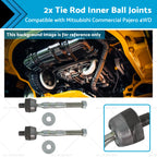 2X Tie Rod Inner Ball Joint for Mitsubishi Pajero 4WD (2000–2010)