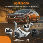 Set of 4 Engine Motor & Transmission Mounts for Nissan Altima (2007–2016)