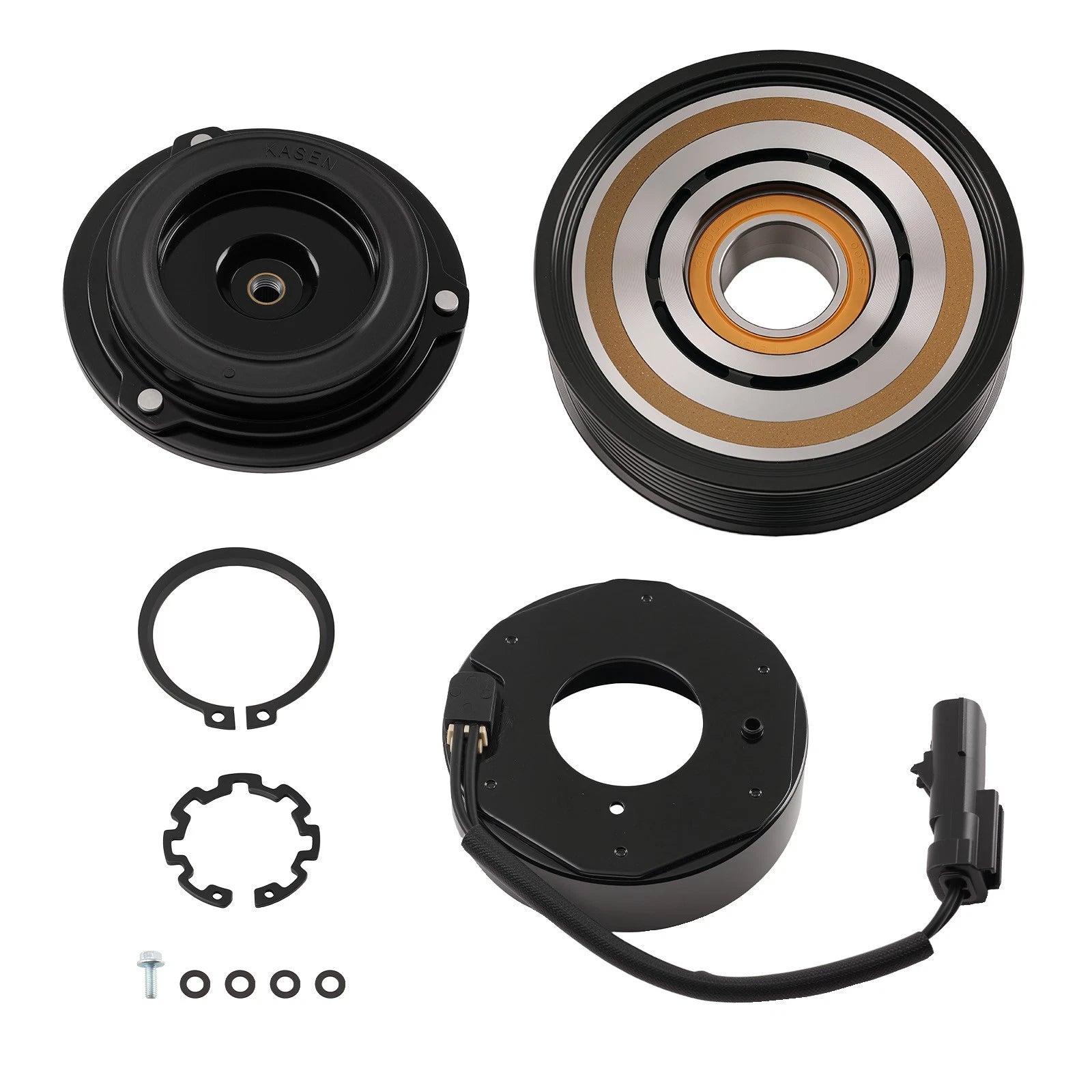 AC Compressor Clutch Kit Pulley Coil Plate for Dodge Ram 2500 3500 (2010–2024)