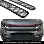 Stainless Black Mesh Grille Insert for Ford Bronco Sport (2021-2026)