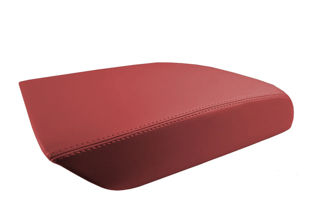 Leather Console Lid Armrest Cover for Toyota Sequoia (2008–2022) Red Rock
