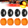 Set of 4 Round 2.5" Amber Side Marker Lights for Truck Trailer