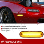 Set of 4 Clear LED Side Marker Signal Lights for Mazda Miata MX-5 (1990–2005)