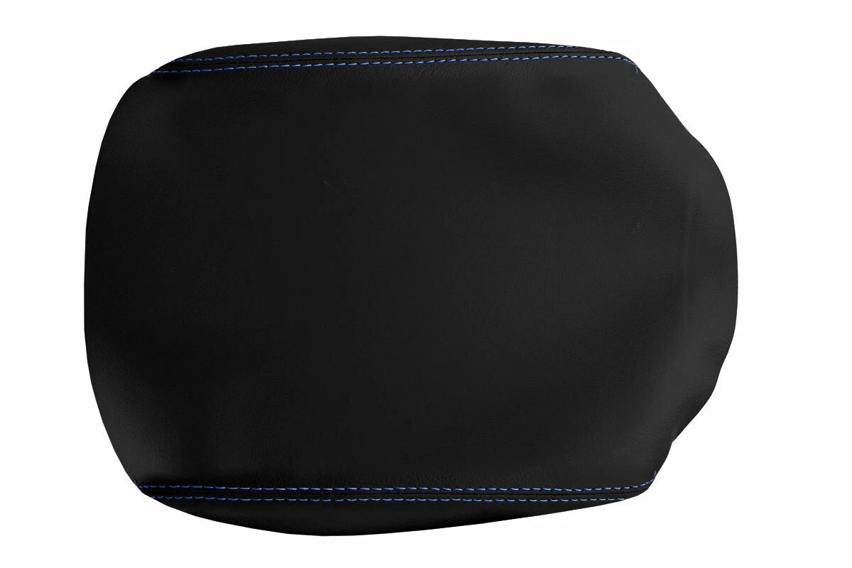 Leather Console Lid Armrest Cover for Honda Pilot (2009–2015) Blue Stitch