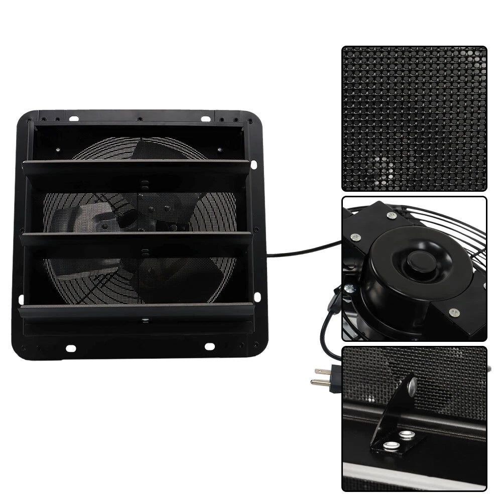 10" Wall Mounted Exhaust Fan for Garage Shop Attic with Insect Net (High Speed)