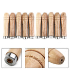 10pcs Wooden File Handle Replacement Strong Metal Collar for Craft Tool 9cm