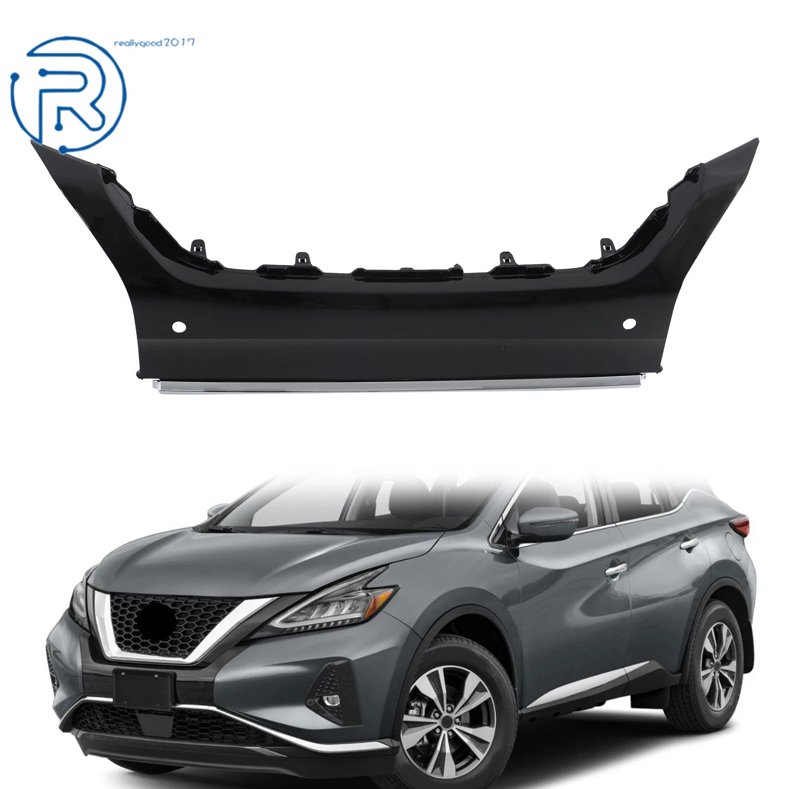 Front Bumper Face Bar with Radar Hole for Nissan Murano (2019–2022)