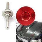 Red Push Button Quick Release Hood Pins for Universal Cars