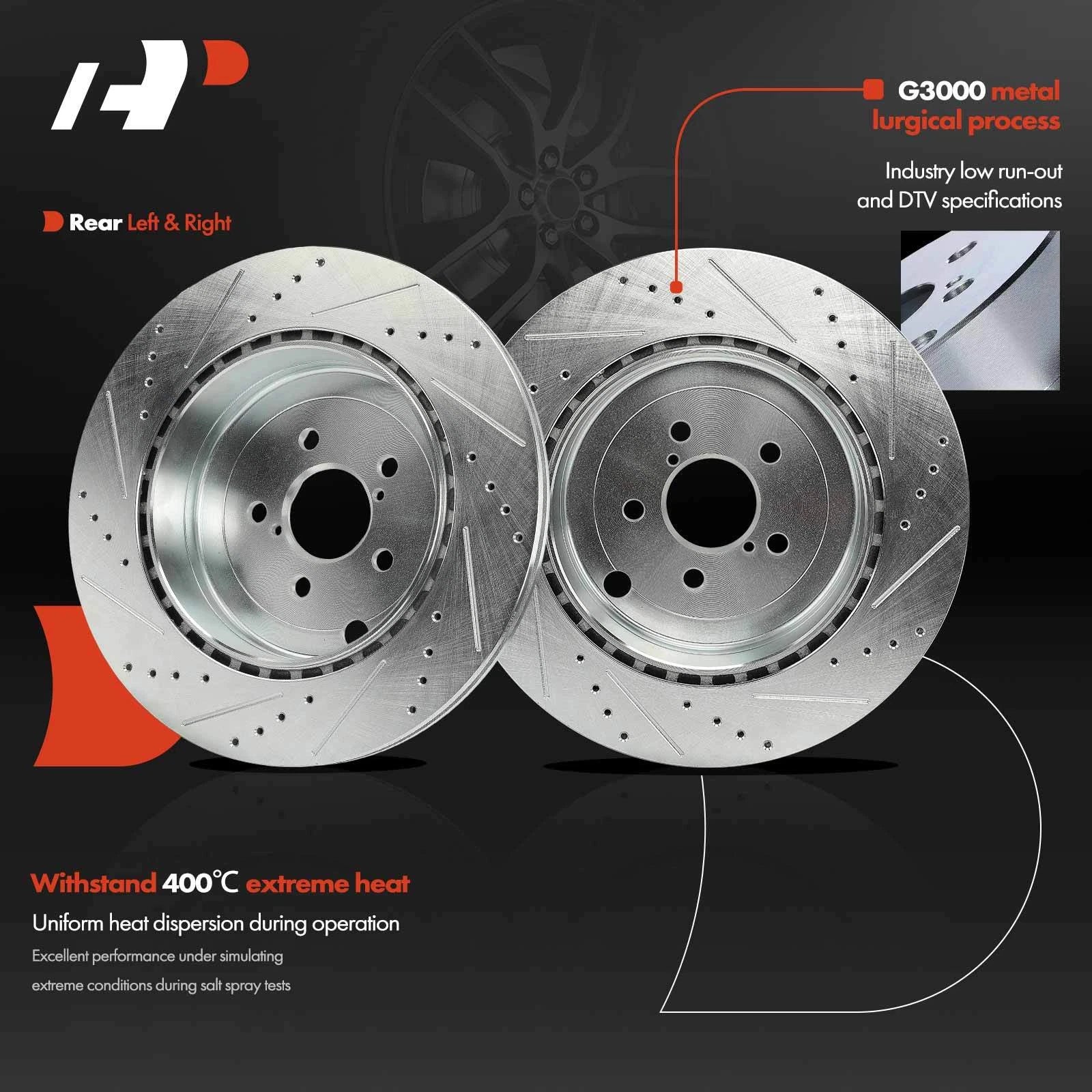 Drilled Brake Rotors for Subaru BRZ (2017–2020) Toyota 86 (2019–2020)