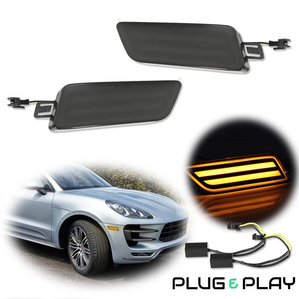 Front Bumper Amber LED Side Marker Light for Porsche Macan (2014–2024)
